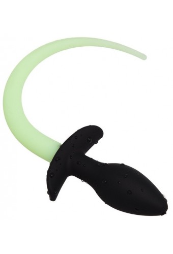 Plug Queue de chien phosphorescente Luminous Puppy 8 x 3.2cm Vert Fluo 
