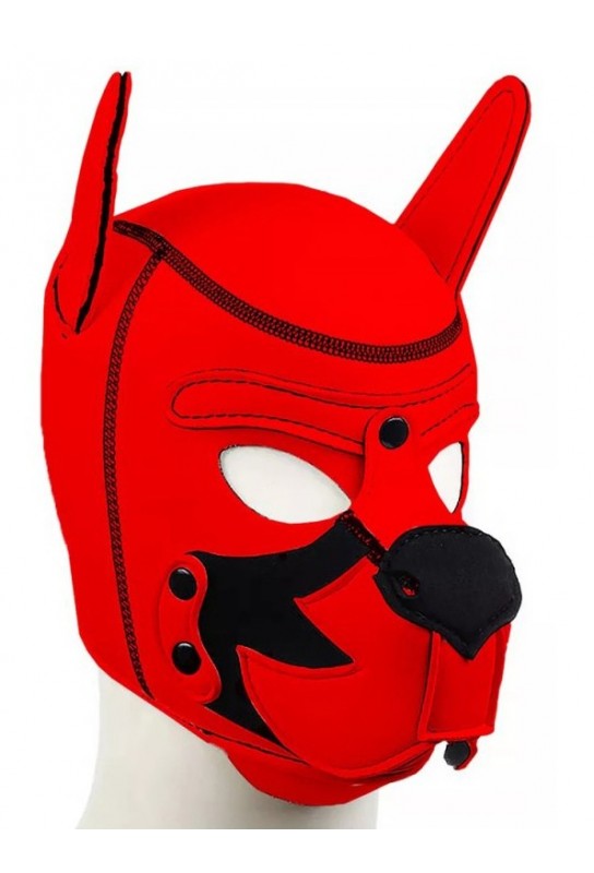 Cagoule Puppy Fox Néoprène Rouge-Noir 