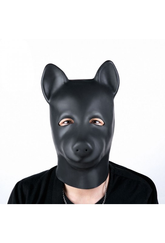 Cagoule en latex Sweety Bear Noire 