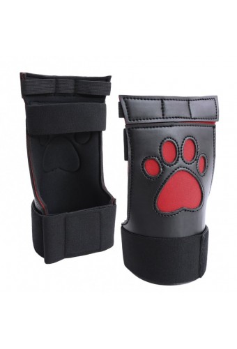 Gants Puppy Dog Paw Noir-Rouge 