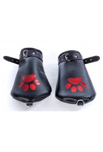 Mitaines Dog Paw Noir-Rouge 