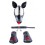 Kit Puppy 6 Pièces Noir-Rouge