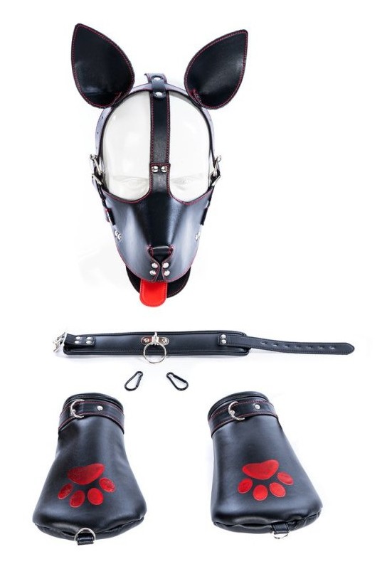 Kit Puppy 6 Pièces Noir-Rouge 