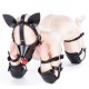 Kit complet Puppy Bondage 14 Pièces Noir-Rouge 