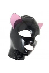 Cagoule Cat Fetish Noir-Rose