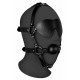 Bâillon Muselière avec Boule et Masque Gag Xtreme Noir 