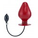 Plug gonflable en latex Vortex XL 20.5 x 12cm Rouge 