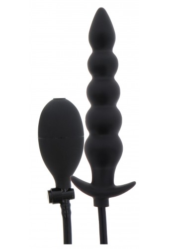 Plug gonflable Ribbed Advanced 18.5 x 4 cm Noir 