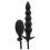 Plug gonflable Ribbed Advanced 18.5 x 4 cm Noir