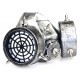 Masque à gaz et lunettes Rivets Silver Argenté 