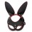 Masque de Lapin Punk Rabbit Noir et Rouge