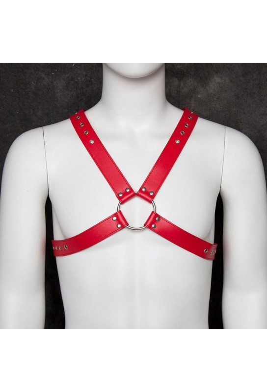 Harnais homme DeluxChest Rouge 
