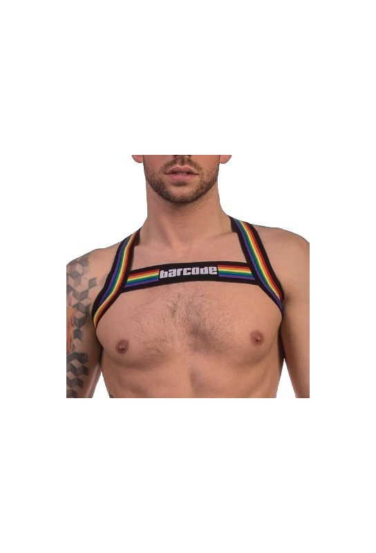 Harnais élastique Barcode pride Noir 