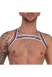 Harnais élastique Barcode Pride Blanc