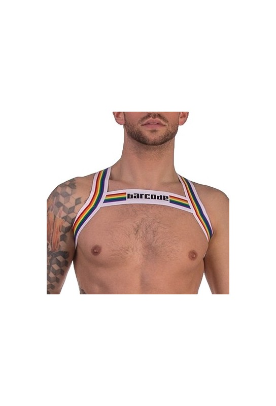 Harnais élastique Barcode Pride Blanc 