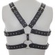 Harnais Double Belt Simili noir 
