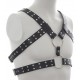 Harnais Double Belt Simili noir 