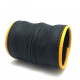 Poignet bracelet de force en cuir - Noir/Jaune- avec zip 