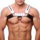 Harnais en cuir Snap Noir-Blanc 