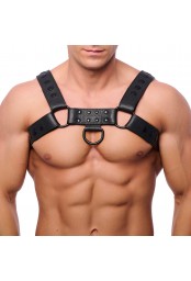 Harnais en cuir Snap Noir