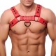 Harnais en cuir Snap Rouge 