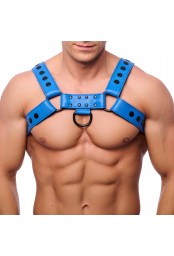 Harnais en cuir Snap Bleu
