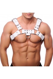 Harnais en cuir Buckle Blanc