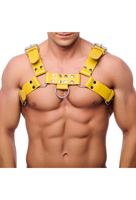 Harnais en cuir Buckle Jaune 