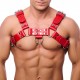 Harnais en cuir Buckle Rouge 