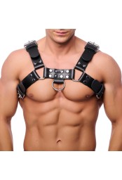 Harnais en cuir Buckle Noir