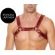 Harnais Buckle Bulldog Noir-Rouge 