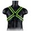 Harnais phosphorescent Cross Glow Noir-Vert Néon