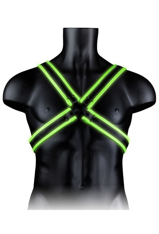 Harnais phosphorescent Cross Glow Noir-Vert Néon 