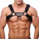 Harnais en cuir Bulldog Noir 