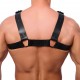 Harnais en cuir Bulldog Noir 