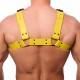 Harnais en cuir Bulldog Jaune 