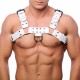Harnais en cuir Bulldog Blanc 