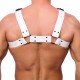 Harnais en cuir Bulldog Blanc 