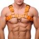 Harnais en cuir Bulldog Orange 