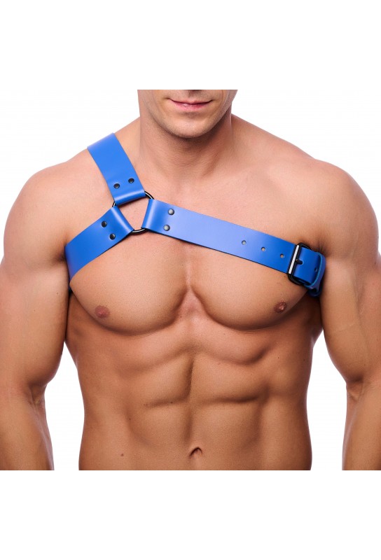 Harnais en cuir Half Bleu 