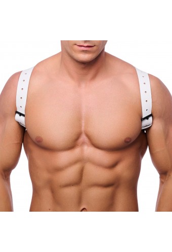Harnais en cuir Shoulder Blanc 