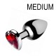 Plug bijou Heart Gem Rouge 7 x 3.4 cm 
