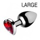 Plug bijou Heart Gem Rouge 8 x 4 cm 