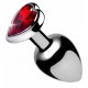 Plug bijou Heart Gem Rouge 8 x 4 cm 