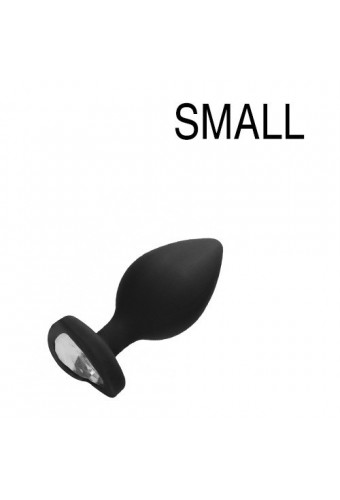 Plug Bijou Anal silicone Heart Noir 6 x 2.8 cm 