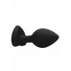 Plug Bijou Anal silicone Heart Noir 6 x 2.8 cm 