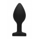 Plug Bijou Anal silicone Heart Noir 6 x 2.8 cm 