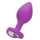 Plug Bijou Anal silicone Heart Violet 6 x 2.8 cm 