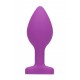 Plug Bijou Anal silicone Heart Violet 6 x 2.8 cm 