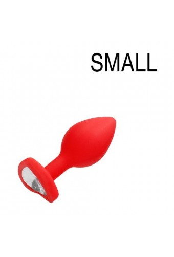 Plug Bijou Anal Silicone Heart Rouge 6 x 2.8 cm 
